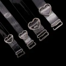 Женский Регулируемый невидимый прозрачный бюстгальтер плечевой ремень с пряжкой в форме сердца 1 см