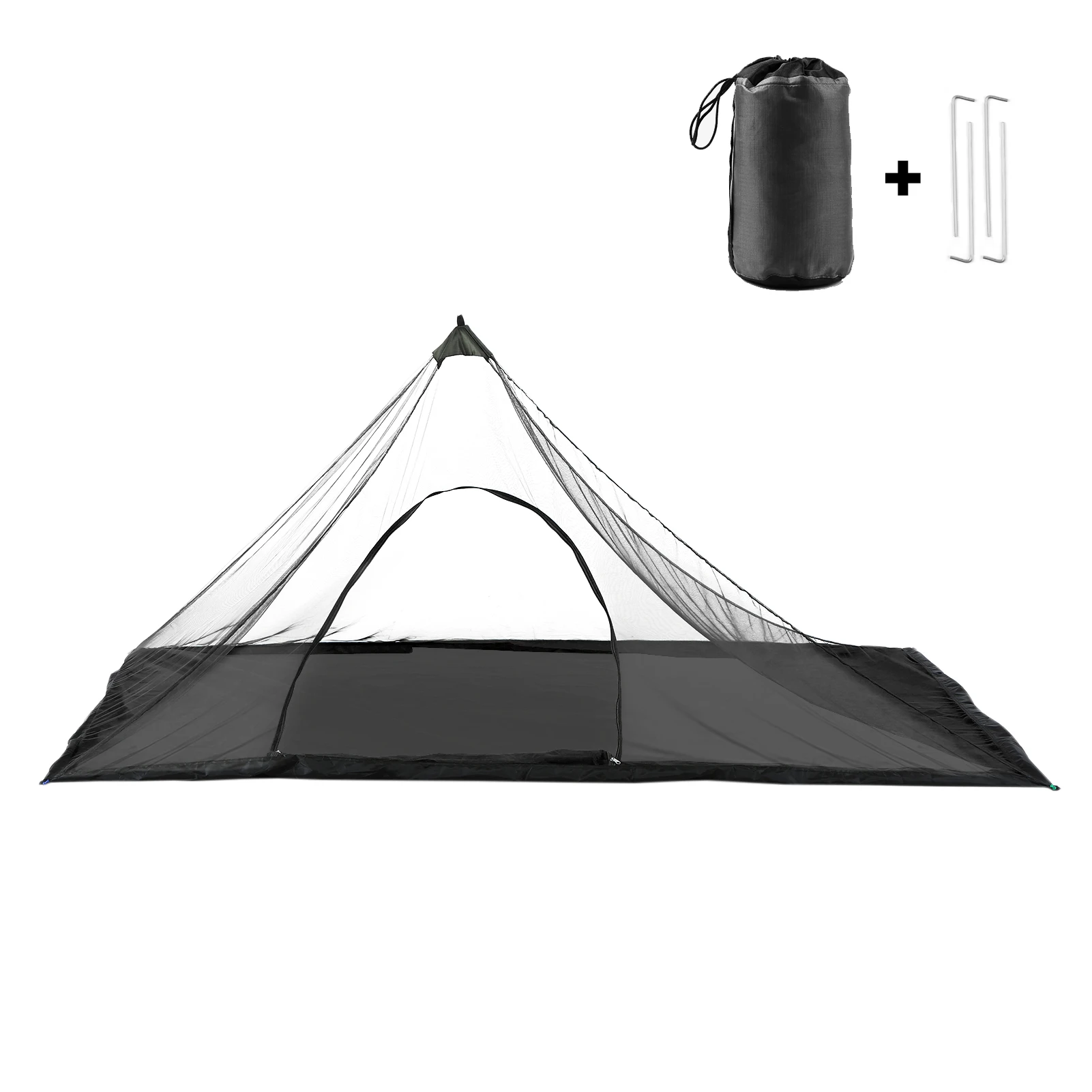 Ultralight Mesh Tent Portable Backpacking Mountaineering Trekking Pole Tent Inner Mesh Waterproof Mosquito Repellent Net