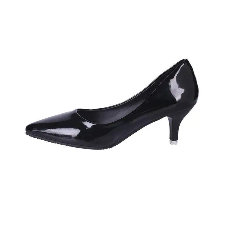 Comemore Woman Classic Office Fashion Pointed Toe Woman Pumps 2021 Dress High Heels Low Heel Women's Party Shoes Plus Size 34 43 heels shoes for graduation High Heels