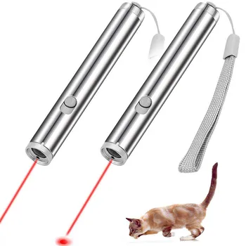 

3 In 1 Mini Red Laser Pointer Flashlight For Cat Chase Training Toys Laser Pointer Pen LED Flashlight Pen Tool Focus Torch Lamp