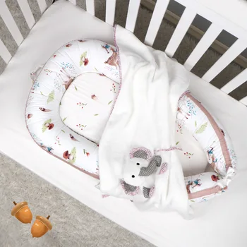 

90x50cm Baby Nest Toddler Bed Nursery Kids Bed Essentials Portable Baby Carrycot Bassinet Baby Crib Bed