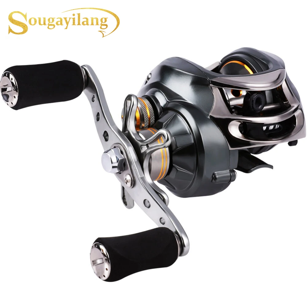 Sougayilang 11+1BB Baitcasting Fishing Reel 7.0:1 High Speed Casting Wheel Fiber Drag Coil | Спорт и развлечения