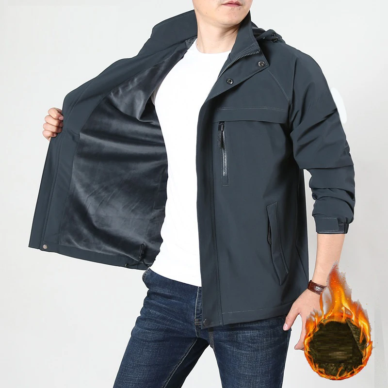 Men's Winter Fleece Inner Jacket Coats Thick Warm Casual Parkas Outwear Jackets Men jaquetas