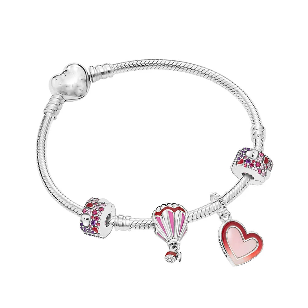 

Kaliyah Shop High Quality Original 1:100% 925 Pure Silver Zt0389-1 Pink Snake Bone Clasp Love Bracelet First Choice For Gift Fre