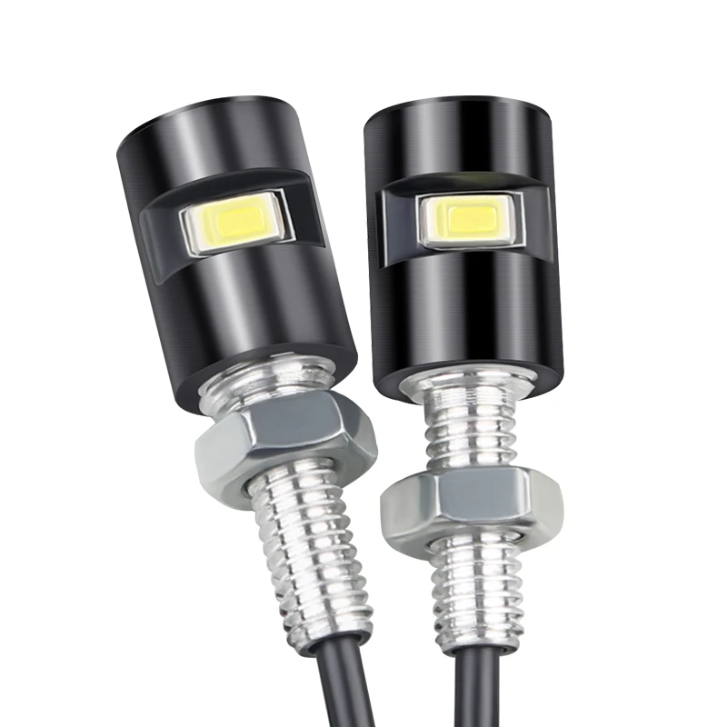 1 Pair motorcycle universal modified LED license plate screw light electric 12V car motorcycle eagle eye lamp decorative light motorcycle led lights motorcycle accessories car led lights