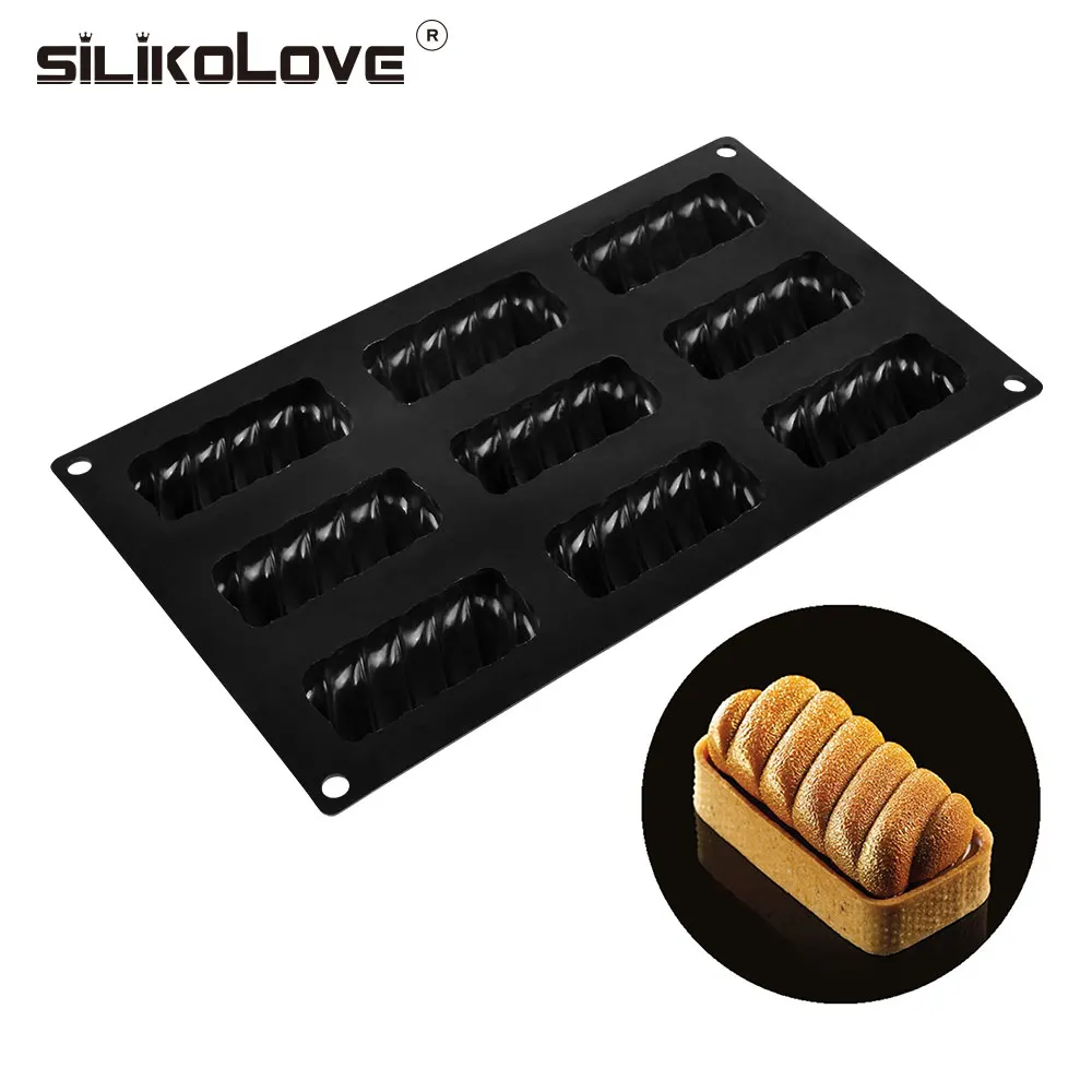 SILIKOLOVE 9 Полость спираль Форма силиконовый торт форма для выпечки инструменты для украшения желе мусс формы десерта