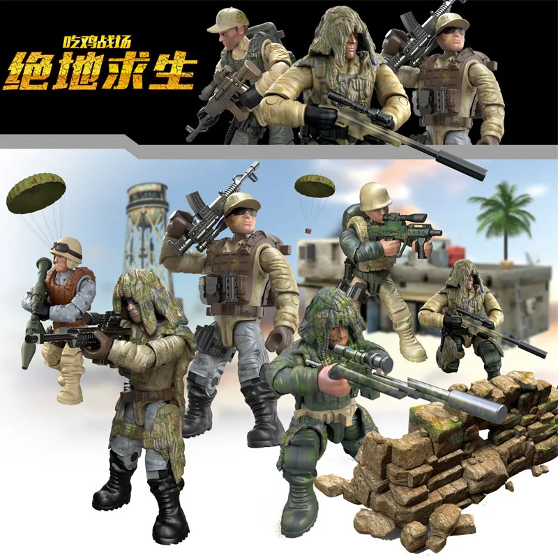 

Xiang jun Xj-800 Show Boxed Military Doll Toy Boy Chicken Battlefield Building Blocks Children'S Educational Assembled Toys