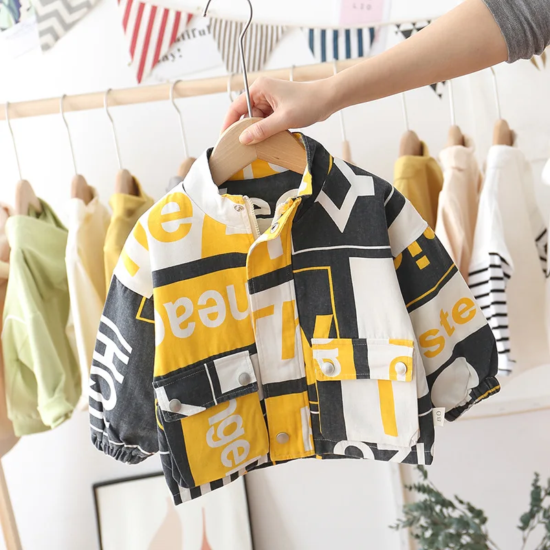 

Spring And Autumn New Products 2020 Infants Children Korean-style Baby English Lettered Joint Coat Single Blouse
