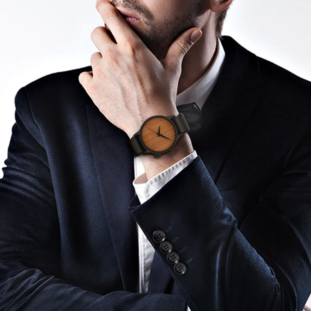 

Casual Fashion Wooden Watch Men's And Women's Watch Bamboo Watch Male Clock Business Mens Wrist Watch Hodinky Relogio Masculino