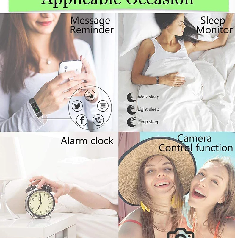 M5 Smart Bracelet Multifunctiona lBand Heart Rate Fitness Tracker Smartband Waterproof Wristband Bluetooth 5 Smart Watch Devices