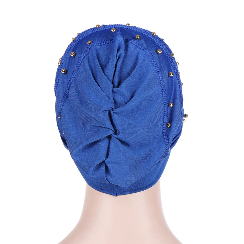 Muslim Women Stretch Cotton Ruffle Bead Turban Hat chemotherapy Chemo Beanies Caps Headwrap Hair Loss For Cancer Accessories Muslim Women Stretch Cotton Ruffle Bead Turban Hat chemotherapy Chemo Beanies Caps Headwrap Hair Loss For Cancer Accessories