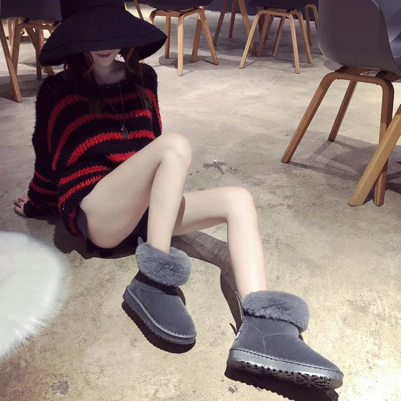 Бархатная обувь из плотного хлопка; female2019; зимние сапоги; женские короткие сапоги-трубы; Студенческие теплые ботильоны для женщин; женские ботинки