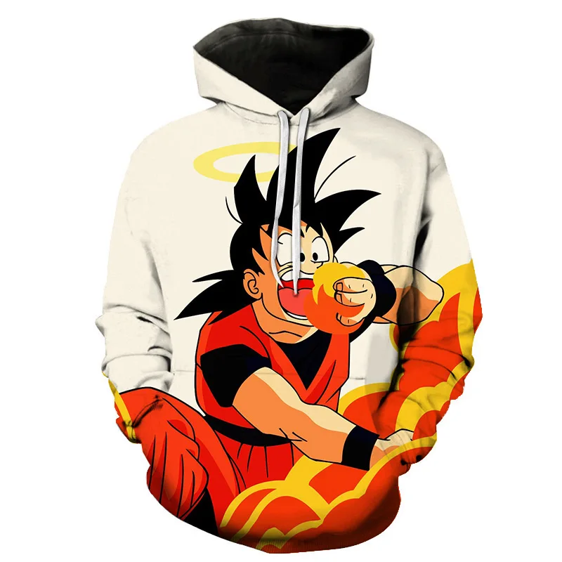 picture color Худи Dragon Ball для маленьких мальчиков/девочек 3D Толстовка 7Dragon Ball Z кофты аниме модные Повседневное костюмы Тонкий пуловер с капюшоном внешний - Цвет: picture color
