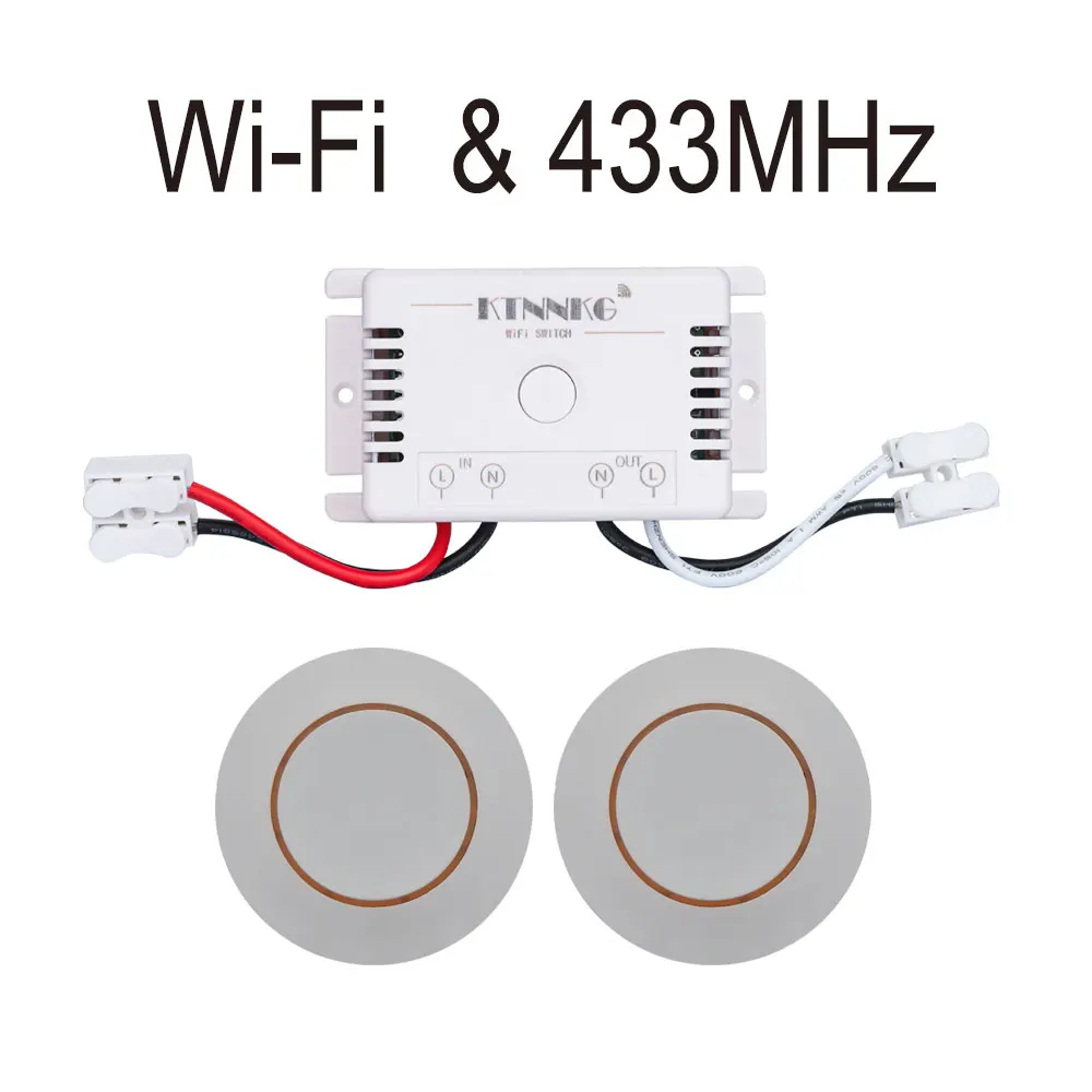 Tuya Smart Life APP WiFi светильник переключатель с RF 433 МГц маленькая кнопка DIY релейный таймер модуль Google Home Amazon Alexa 110 В 220 В 10 А - Цвет: kit2
