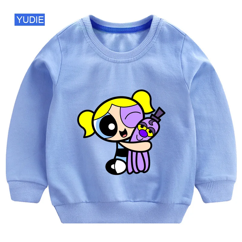 Свитер для малышей; одежда для маленьких девочек; г.; милые детские толстовки с капюшоном с забавными героями мультфильмов; г. Осенние детские толстовки для мальчиков - Цвет: sweatshirt blue