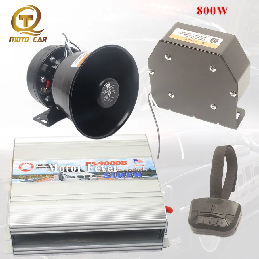 

Wireless control Auto Siren horn alamr loud Speaker 800W 12V for Car Police siren Tone Wireless Megaphone PA System train boat