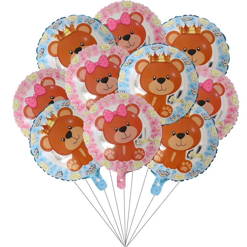 

50pcs 18inch Teddy Bear Foil Helium Balloons Birthday Party Decoration Baby Shower Inflatable Kids Toys Air Globos Supplies Ball