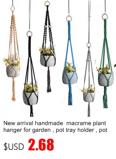 Hot sales 100% handmade macrame plant hanger flower /pot hanger for wall decoration countyard garden