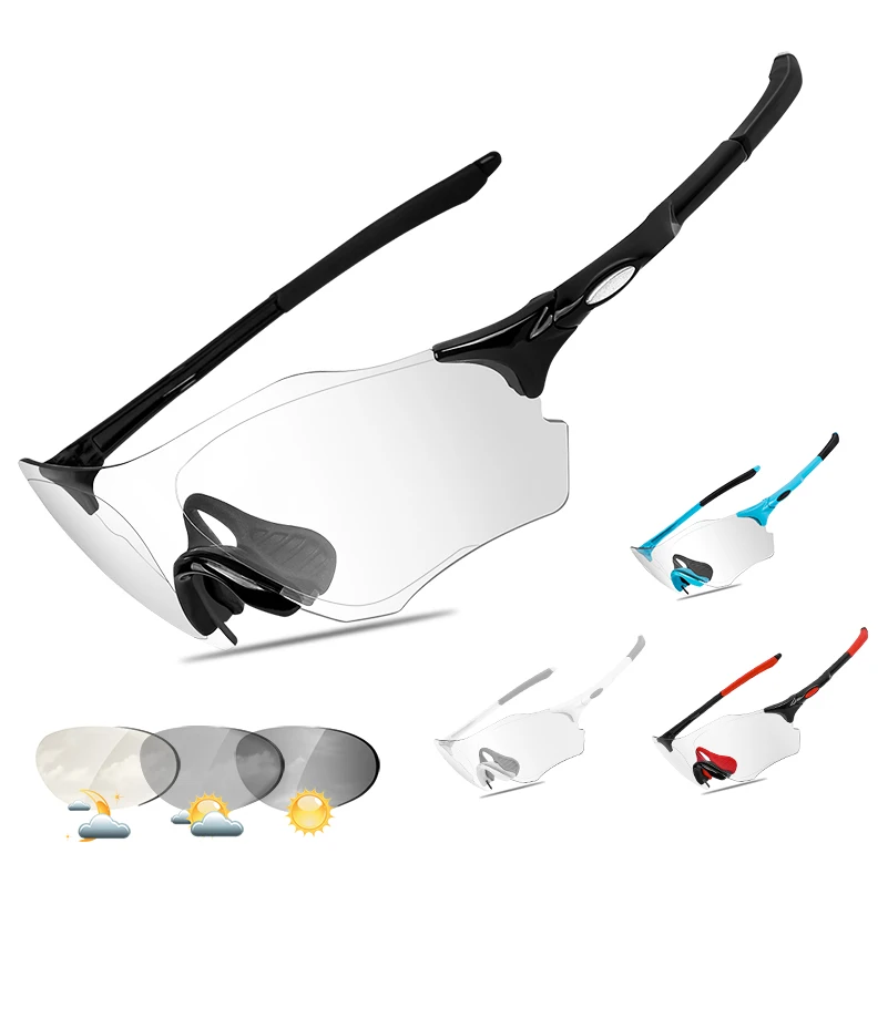 WEST BIKING Photochromic Cycling Bicycle Glasses for Men UV 400 Bike Eyewear Outdoor Sports MTB Bicycle Bike Sunglasses Goggles