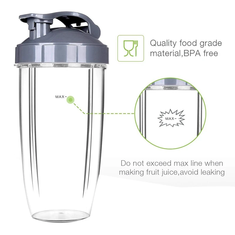 Сменные чашки с откидной верхней крышкой для NutriBullet 6 шт высокоскоростной