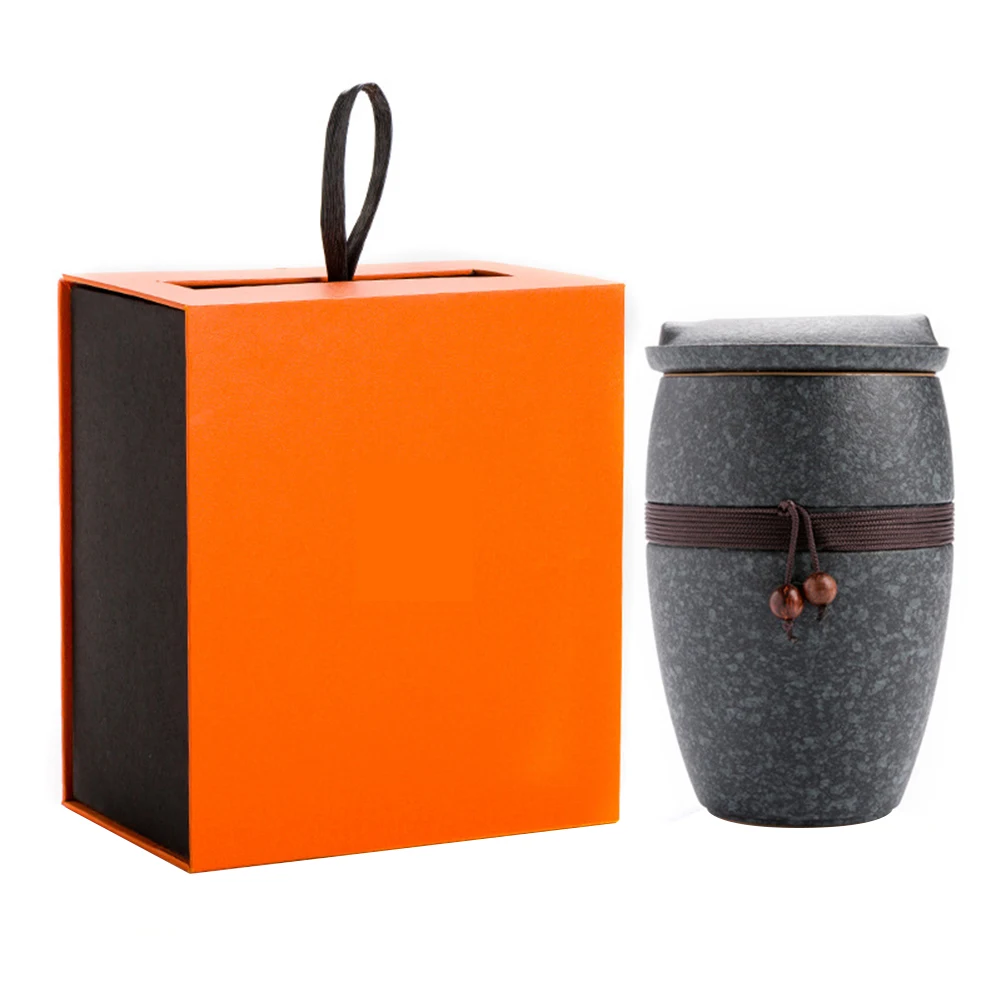 С коробкой офисная домашняя крышка фильтра чайная чашка туристический подарок напиток керамическая компактная кружка Открытый китайский кунг-фу - Цвет: Tea Cup With Box