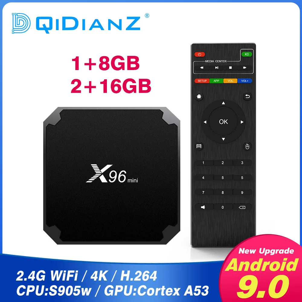 X96 Мини Android 9 0 Смарт ТВ коробка 1 ГБ 8 S905W android Smart tv PK H96 MAX t95 h96max|ТВ-приставки и