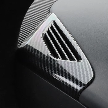 

2pcs Car Outlet Cover Moulding Sticker Case Carbon Fiber Modified Interior Decoration for Tesla Model X Accessories
