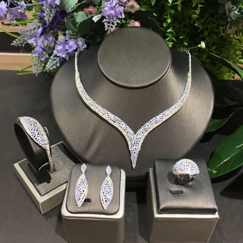 

GODKI 4pcs Bridal Zirconia Full Jewelry Sets For Women Party Luxury Dubai Nigeria CZ Crystal Wedding Jewelry Sets 2020