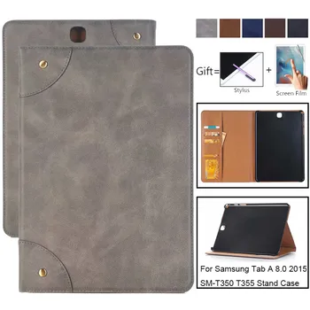 

Business Leather Case for Samsung Galaxy Tab A 8.0" 2015 SM-T350 SM-T355 T350 T355 P350 P355 Tablet Stand Cover Smart Funda Case