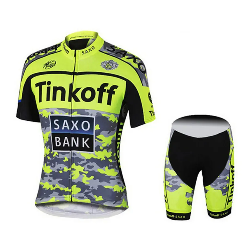 Tinkoff Pro Team летние велосипедные наборы Ropa Ciclismo Высокое качество комплект велосипедной одежды для мужчин триатлонный обтягивающий костюм Skying велосипедная форма - Цвет: 2