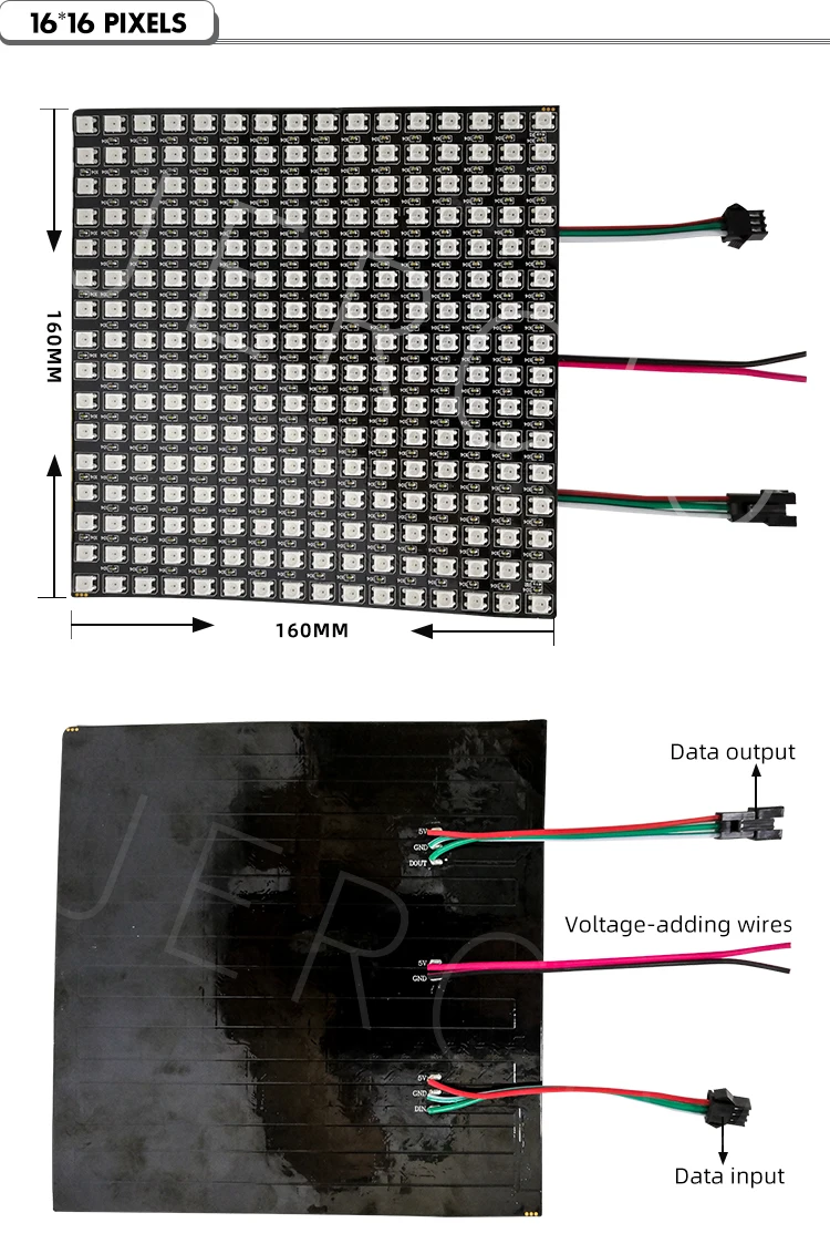 JERCIO SK6812 WS2812B сменный ЖК-экран панели 8*8 пикселей Матрица экрана 2427/RGB IC чип индивидуально адресуемый DC5V