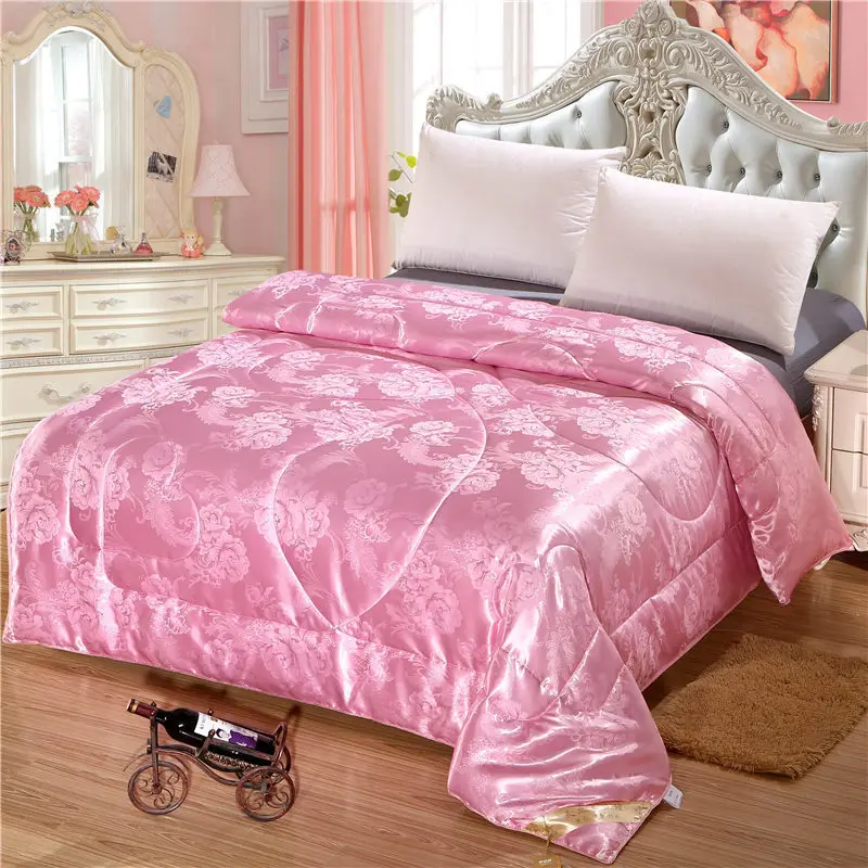 Silk Spring Autumn Quilt Cozy Comforter Duvet Full size Blanket Quilt jacquard Bedding Natural/Mulberry bed comforter silk quilt