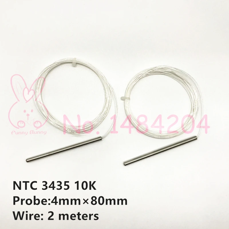Датчик температуры NTC 3435 10K датчик Ом зонд 4 мм * 80 макс. 150C для STC 1000|Детали и