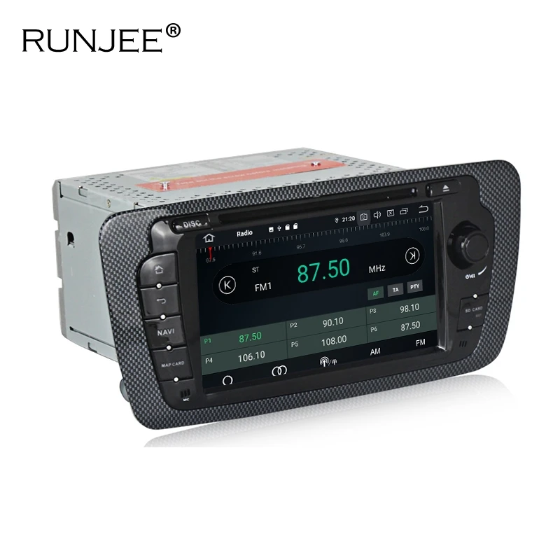 Sale RUNJEE Android 9.0 PX6 4GB 64GB Car DVD Multimedia player For Seat Ibiza 6j 2009-2013 GPS Navigation 2 din screen Autoradio 3