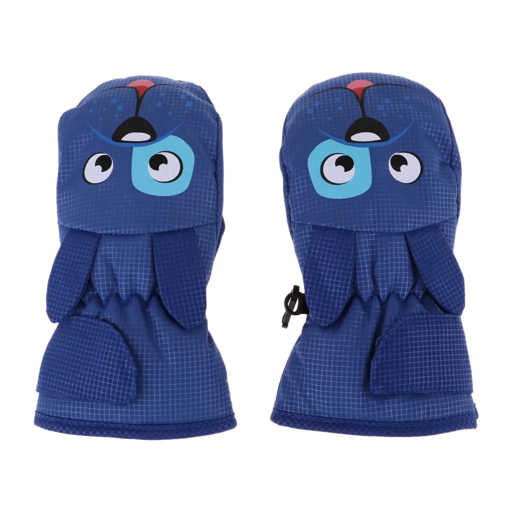 Детские зимние перчатки водонепроницаемые лыжные зимние спортивные рукавицы синий L