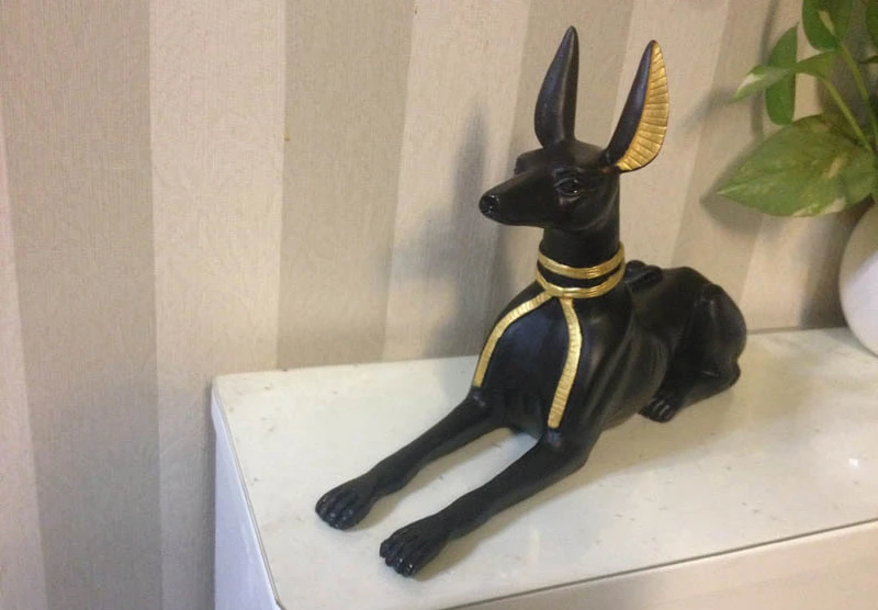 10 24 エジプトロットアヌビススタチュー置物エジプト彫刻モデル図 フィギュア ミニチュア Aliexpress