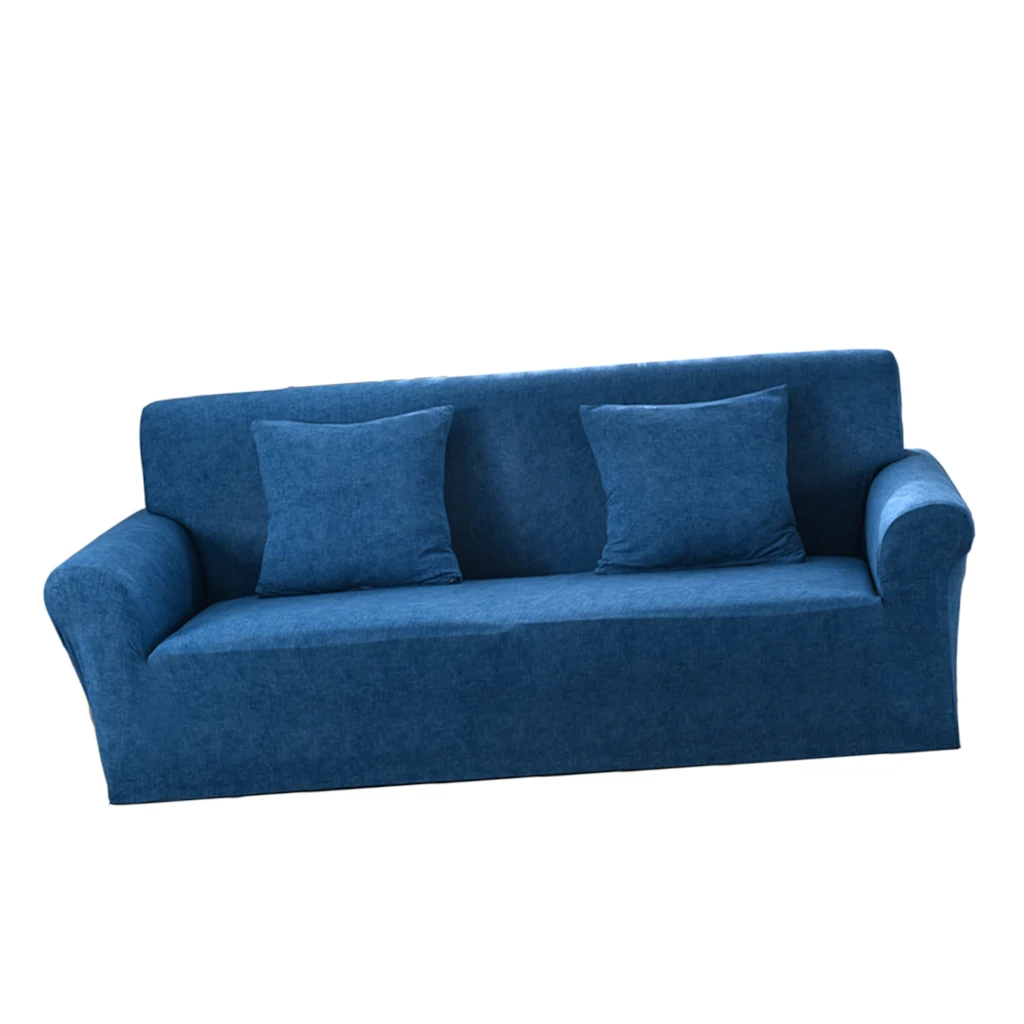 Stretch All-inclusive Sofa Loveseat Slipcover Blue 3 Seater Non Slip Settee Couch Cover Jacquard Stretch Sofa Cover