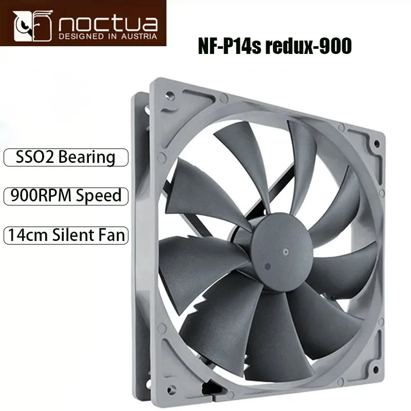 Noctua NF-P14s redux-900/1200/1500RPM Computer case cooing fan 4pin PWM quiet 140cm CPU radiator Fan | Компьютеры и офис