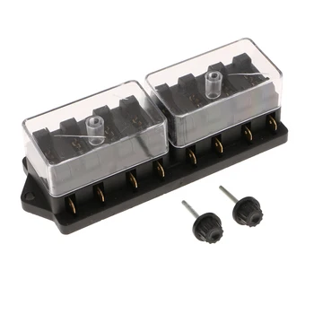 

12V-32V Car Truck 8 Way 6.3mm Standard ATO Blade Fuse Box Block Holder