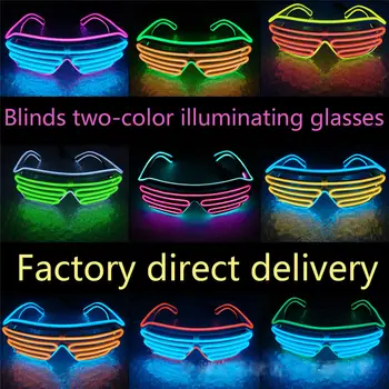 

Luminous Led Glasses Halloween Decoration Glowing Neon Party Flashing Light Glow in the dark Glowing Sunglasses Party Supplies