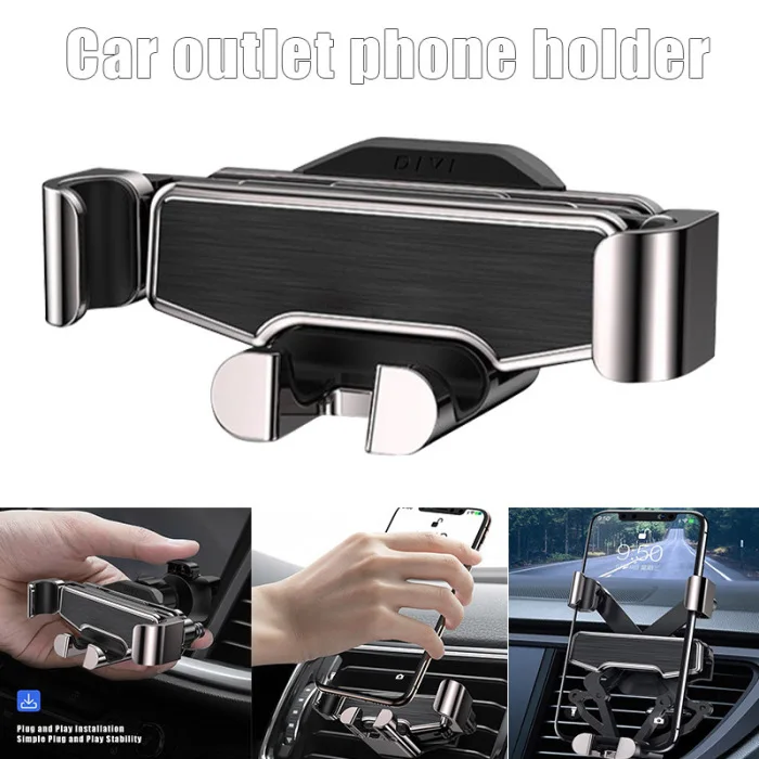 Автомобильный держатель для сотового телефона Air Vent клип держатель телефона сплав универсальный для смартфона авто автомобиль TD326
