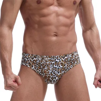 

Leopard Quick dry Low Waist Men Sexy Swimwear Men Briefs Swimsuit Summer Men Swim Trunks Bathing Suit For Gay Surf Beach Shorts