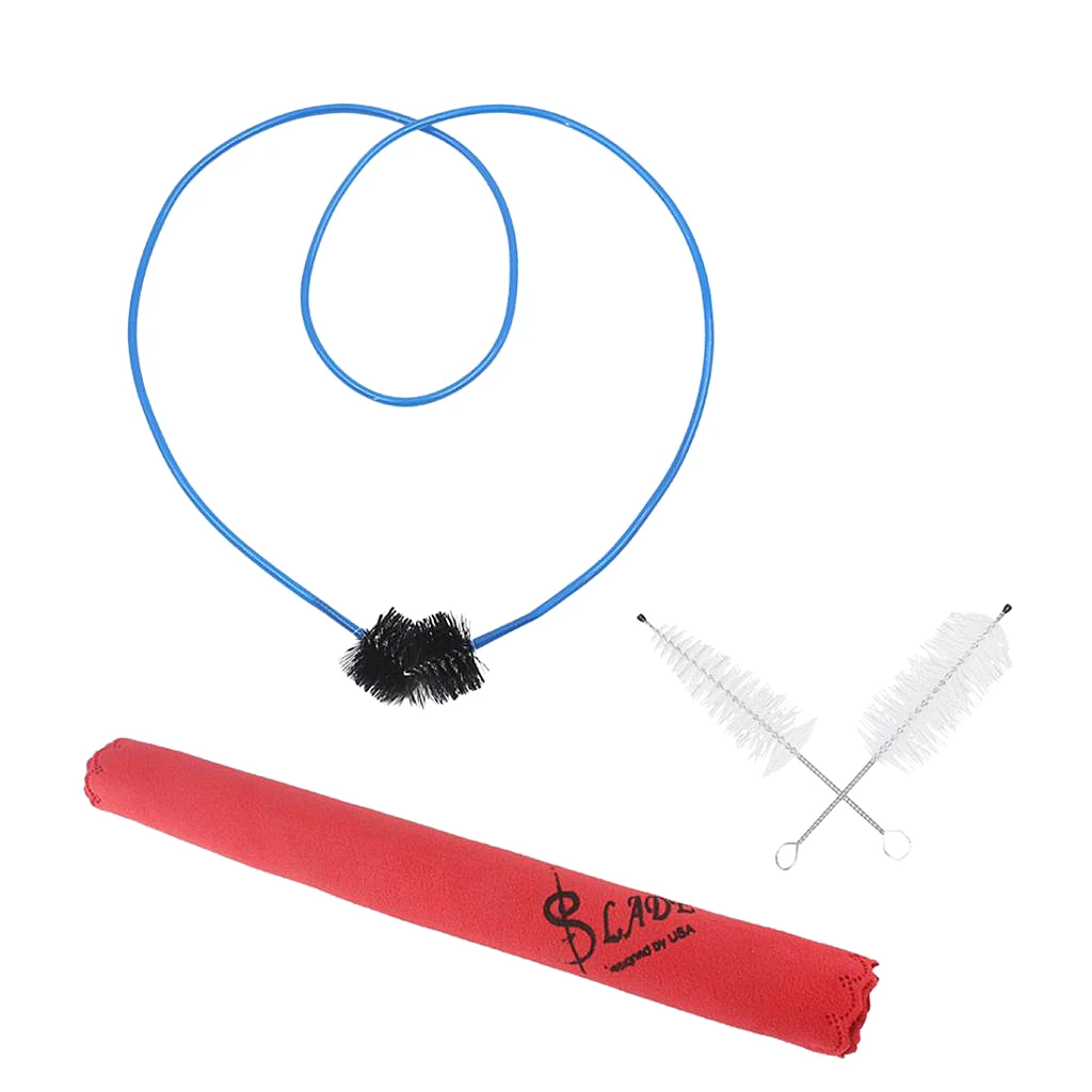 1 Set Trumpet Cleaning Tool - Mouthpiece/Value/Flexible Brush Cleaning Cloth