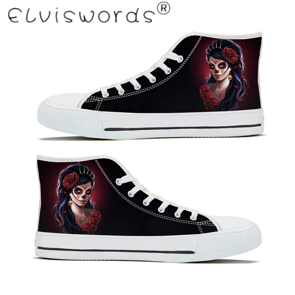 ELVISWORDS/Женская Вулканизированная обувь; парусиновая обувь для студентов, мальчиков и девочек; женские дизайнерские дышащие Прогулочные кроссовки на шнуровке
