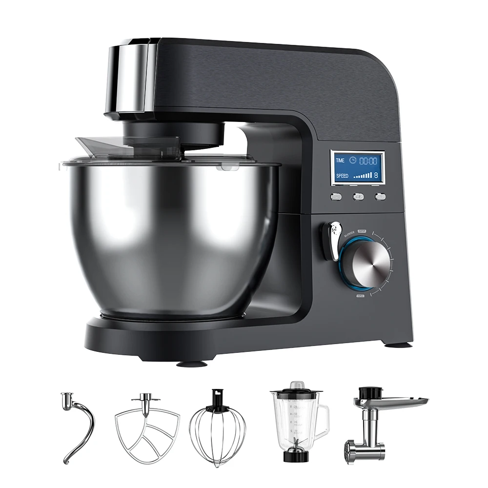 BlitzWolf BW-VB1 Vertical Blender Stand Mixer with 1500W Pure Copper Motor 8 Adjustable Speeds Multifunctional Design 5.5L Bowl