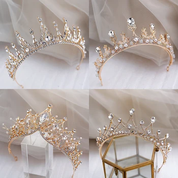 

Crystal Crowns and Tiaras with Comb Headband for Girl or Women Birthday Party Wedding Prom Bridal Valentine