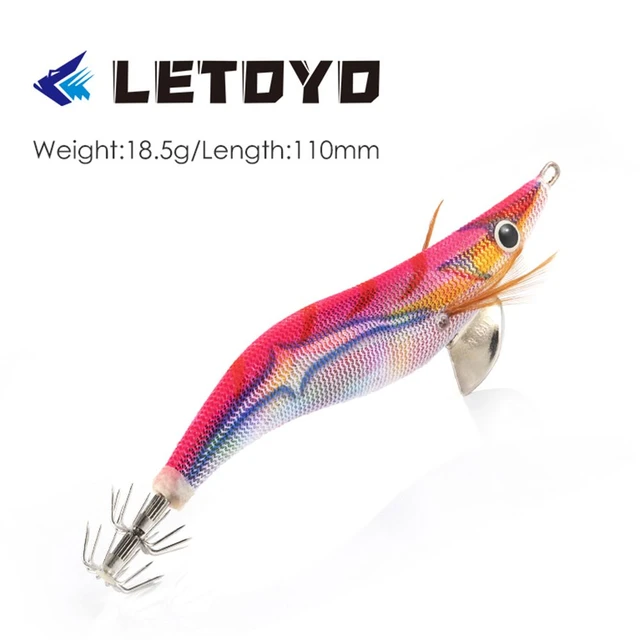 Luminous Shrimp Lures Octopus Squid Jigs Fishing Tackle Hook Bait