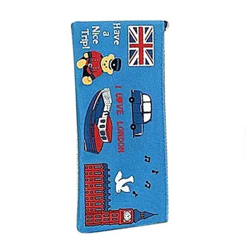 

England Pattern Style Oxford Cloth Students School Pencil Bag Pencil Pouch Office Stationery Pencil Case