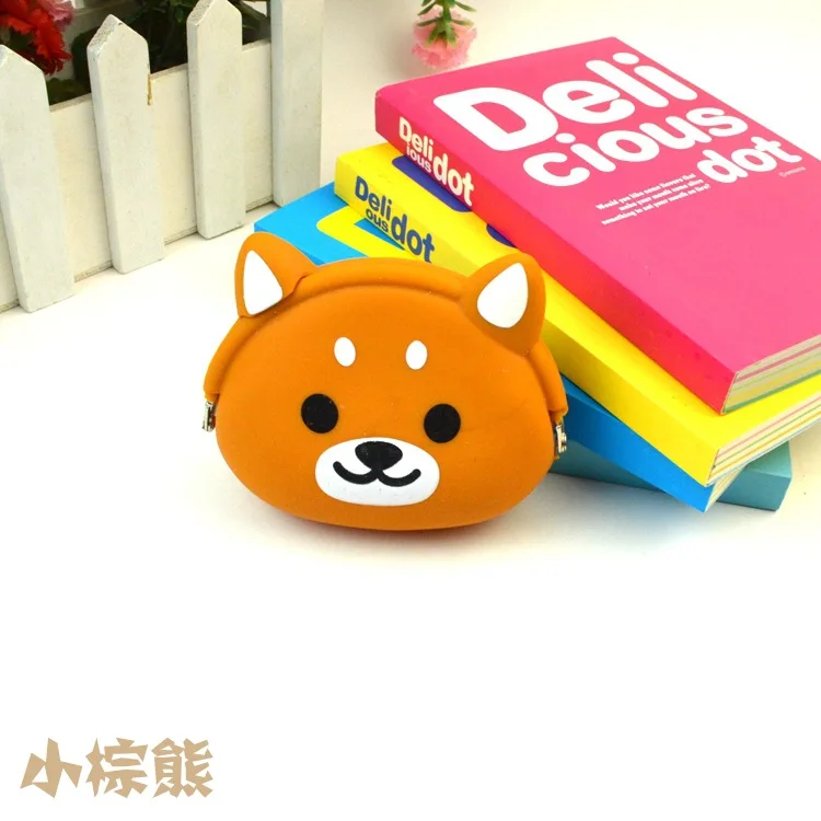 Cute Cartoon Animal Coin Soft Silcone Purse WOMEN'S Key Bag Soft Surface Buckle Earphone Bag Manufacturers Wholesale