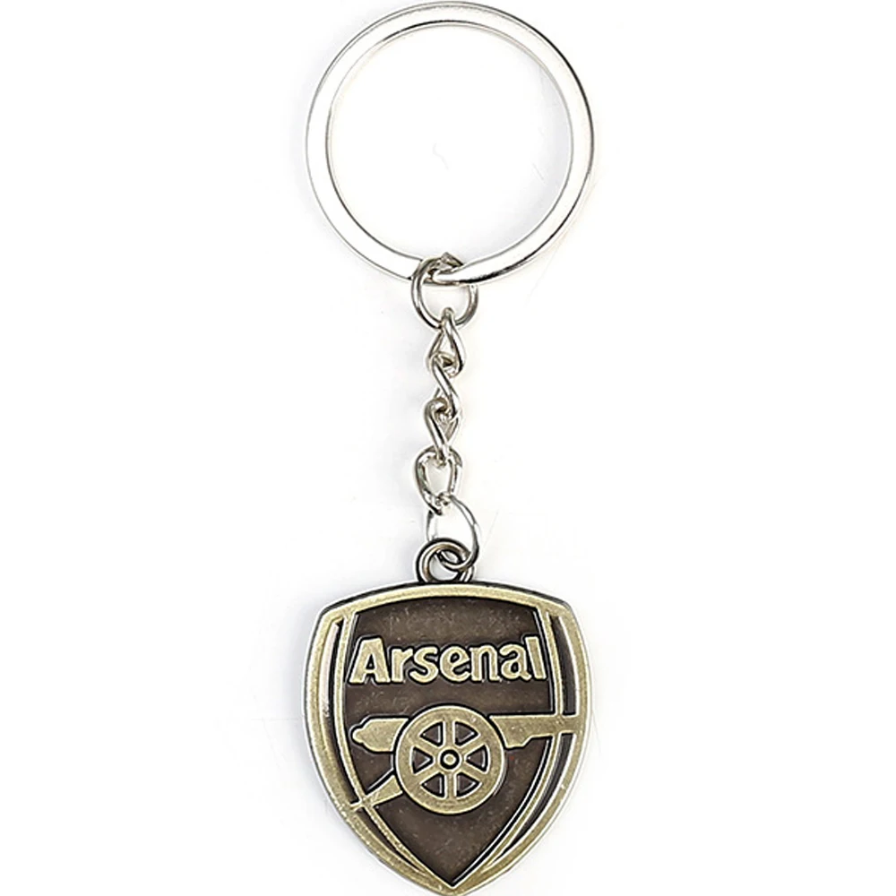

For Brass Pad Key Pendants Soccer Football Club Keychain With Club Logo For Car & Motorcycle Keychain Key Rang Ring